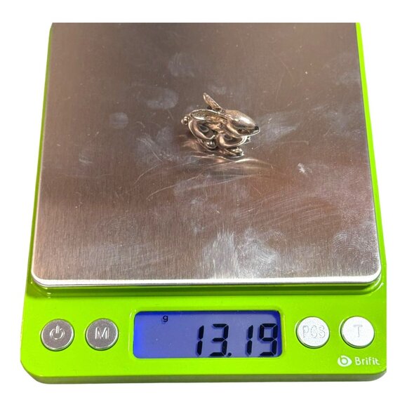 Sterling Silver Miniature Bunny Figurine 13g Collectible Animal Sculpture Easter - Picture 5 of 9